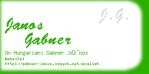 janos gabner business card